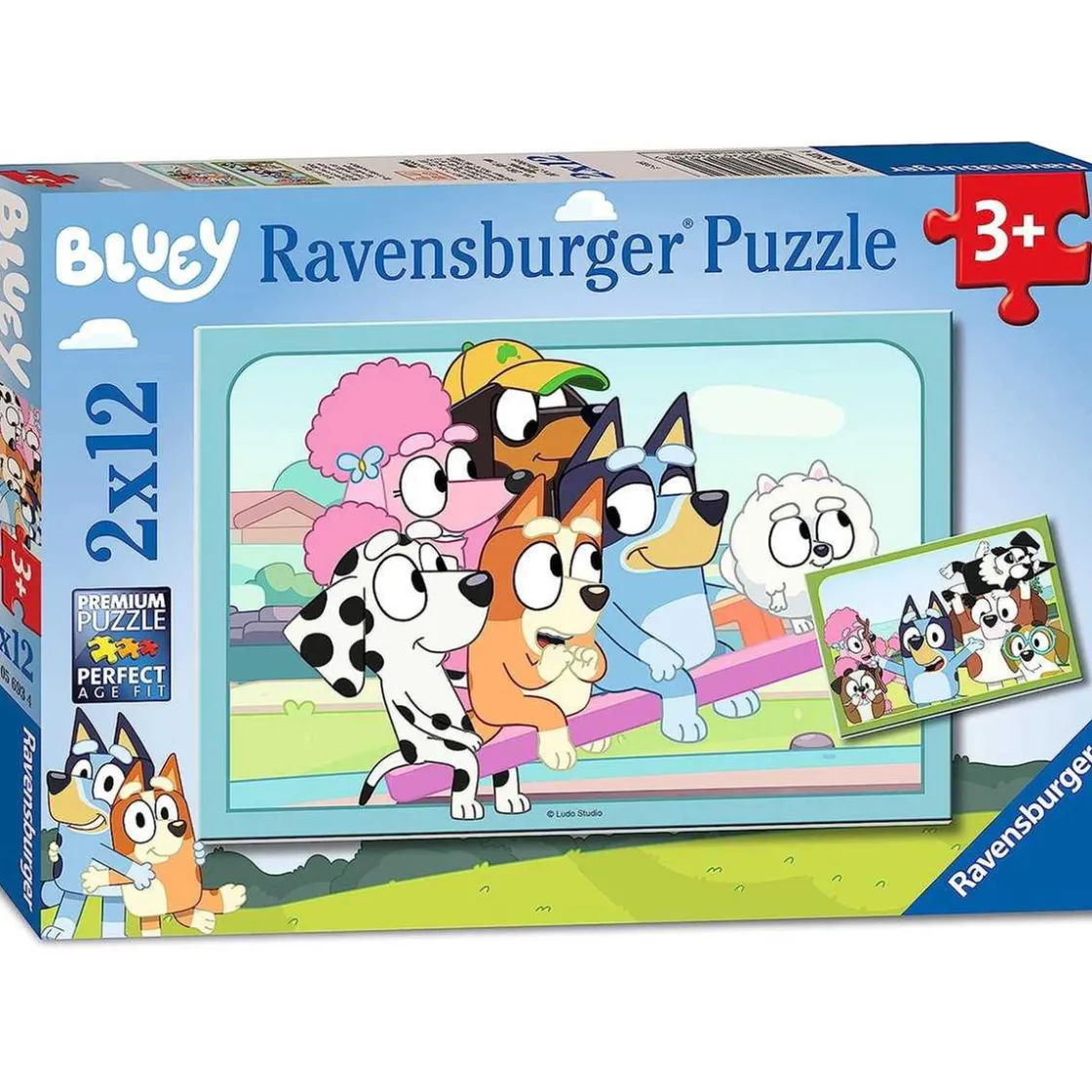 RAVENSBURGER IBÉRICA Ravensburger - Bluey - Puzzle infantil de 2x12 piezas, colección Ravensburger Bluey ㅤ* Juegos Y Puzzles