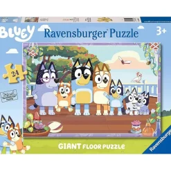 RAVENSBURGER IBÉRICA Ravensburger - Bluey - Puzzle gigante de suelo Bluey, colección 24 piezas para niños ㅤ