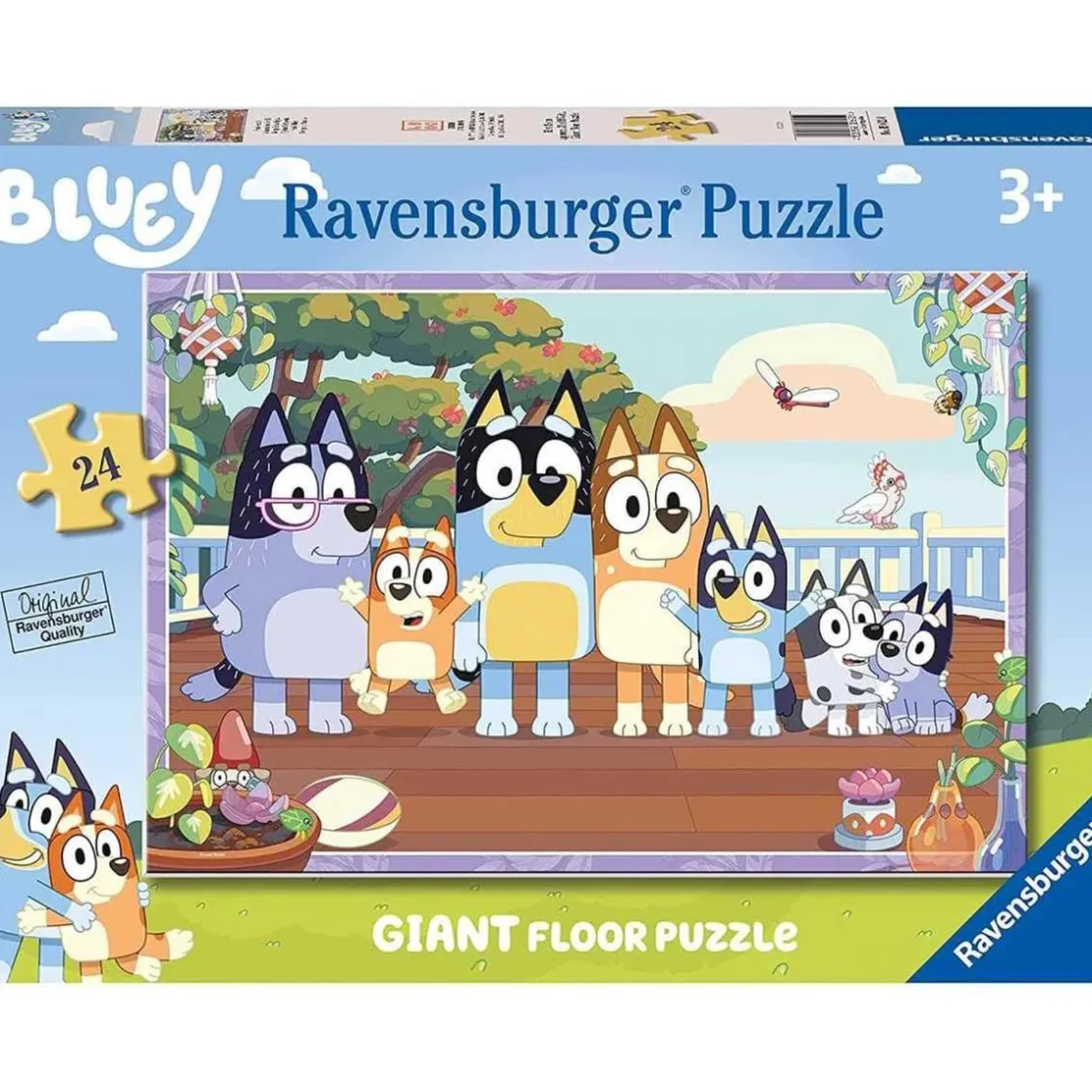 RAVENSBURGER IBÉRICA Ravensburger - Bluey - Puzzle gigante de suelo Bluey, colección 24 piezas para niños ㅤ