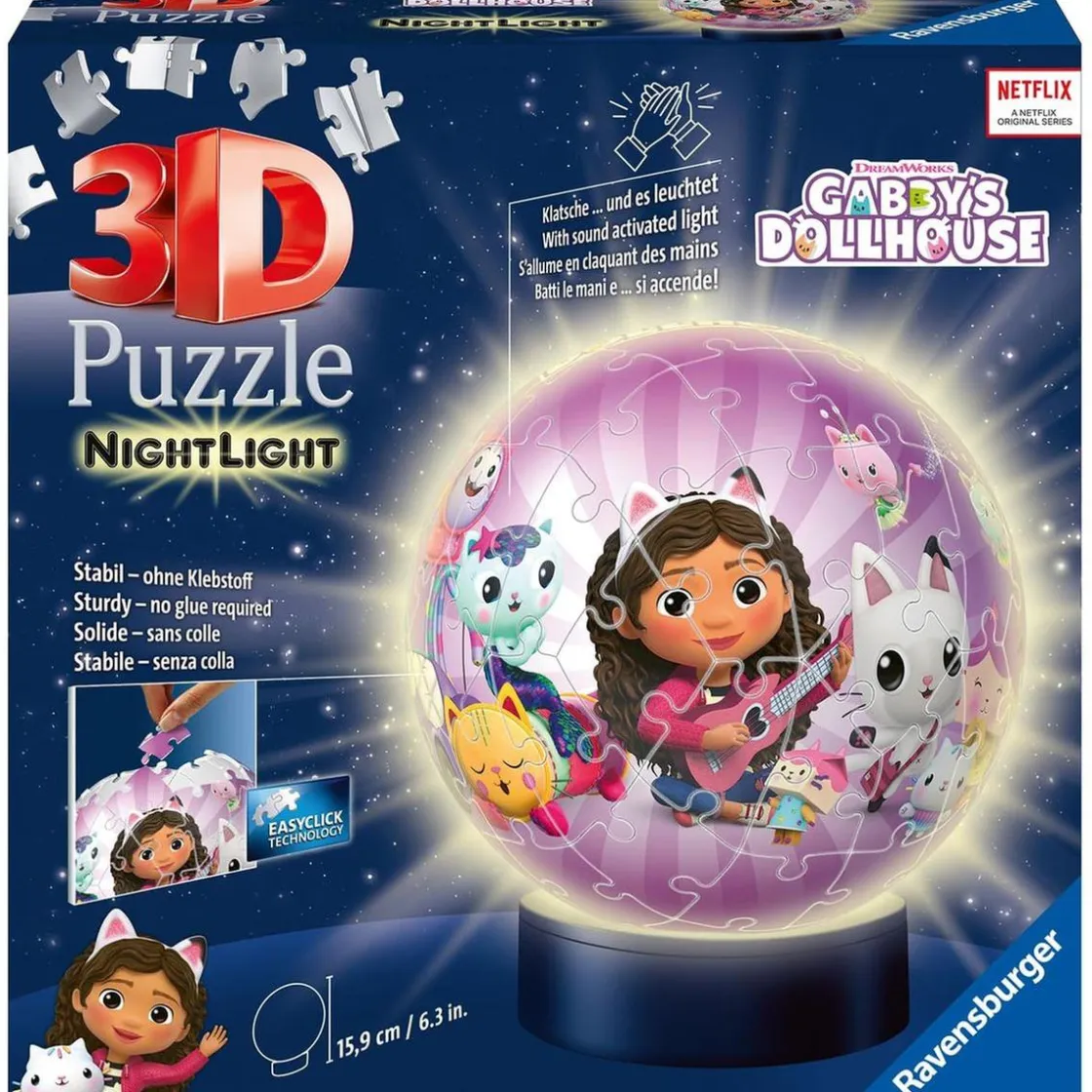 DICKIE TOYS Ravensburger - 3D Puzzle Nightlamp Ball con Luces, 72 Piezas ㅤ