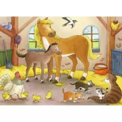 RAVENSBURGER IBÉRICA Ravensburger - Familias animales - Puzzles 2x12 piezas