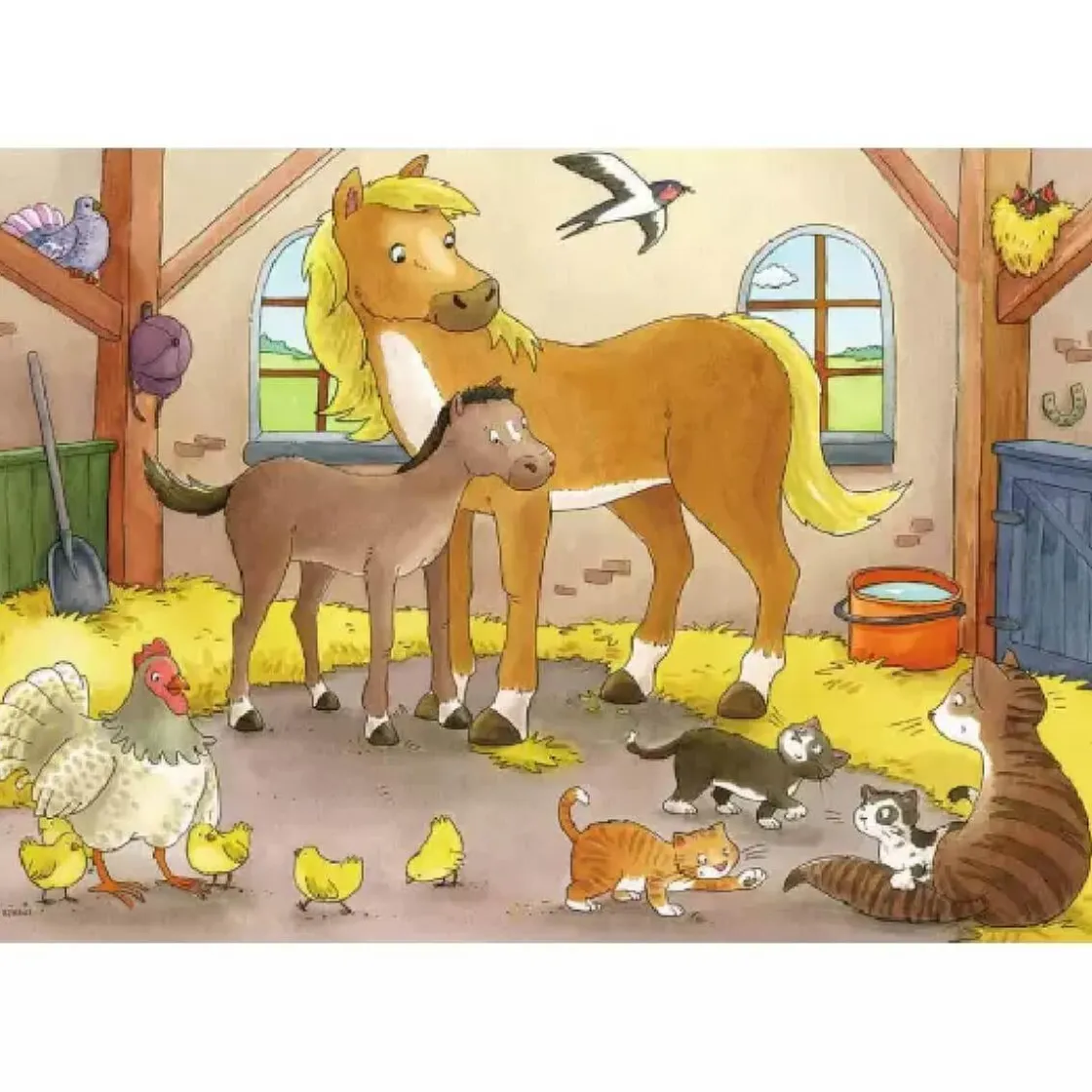 RAVENSBURGER IBÉRICA Ravensburger - Familias animales - Puzzles 2x12 piezas