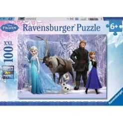 RAVENSBURGER IBÉRICA Ravensburger - Frozen - Puzzle XXL del Reino de la Reina de las Nieves, 100 piezas ㅤ* Juegos Y Puzzles