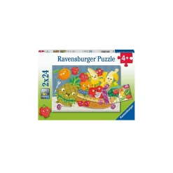 RAVENSBURGER IBÉRICA Ravensburger - Frutas y verduras felices - Pack 2x24 piezas* Juegos Y Puzzles