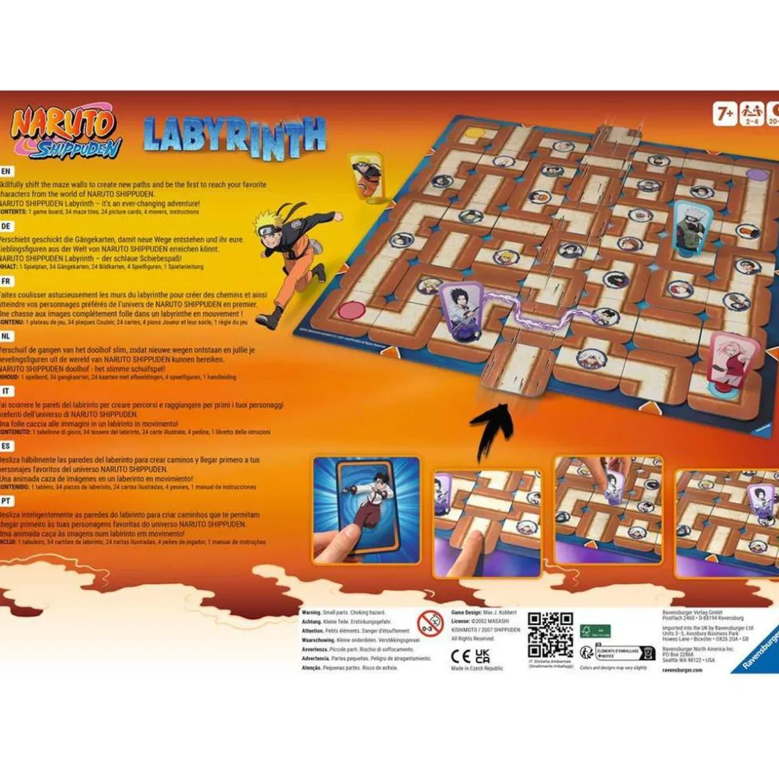 RAVENSBURGER IBÉRICA Ravensburger - Juego de mesa Laberinto Mágico Naruto Shippuden ㅤ