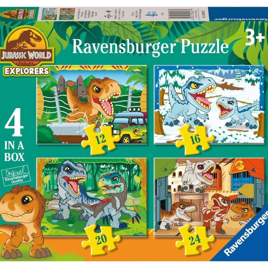 RAVENSBURGER - Jurassic World - Puzzle 4 in a box* Juegos Y Puzzles