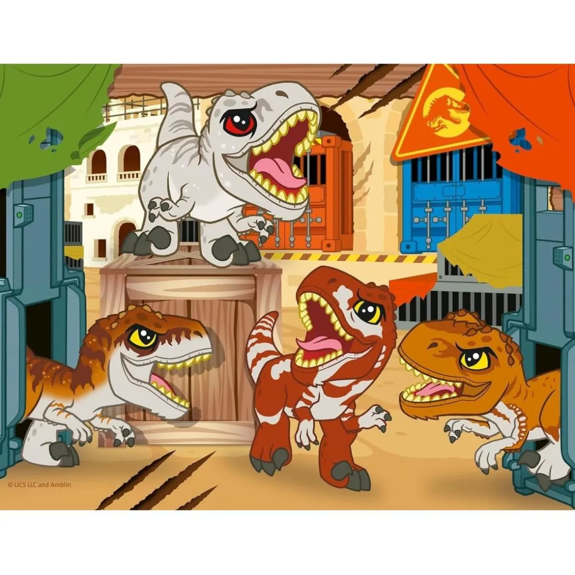 RAVENSBURGER - Jurassic World - Puzzle 4 in a box* Juegos Y Puzzles
