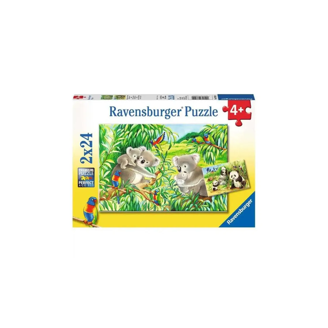 RAVENSBURGER IBÉRICA Ravensburger - Koala y panda - Puzzle 2x24 piezas