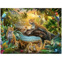 RAVENSBURGER IBÉRICA Ravensburger - Leopardos en la jungla - Puzzle 1500 piezas