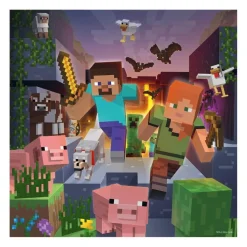 RAVENSBURGER IBÉRICA Ravensburger - Minecraft - Pack 3 puzzles 49 piezas
