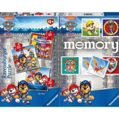 RAVENSBURGER IBÉRICA Ravensburger - Patrulla Canina - Multipack Puzzle y Memory Patrulla Canina ㅤ