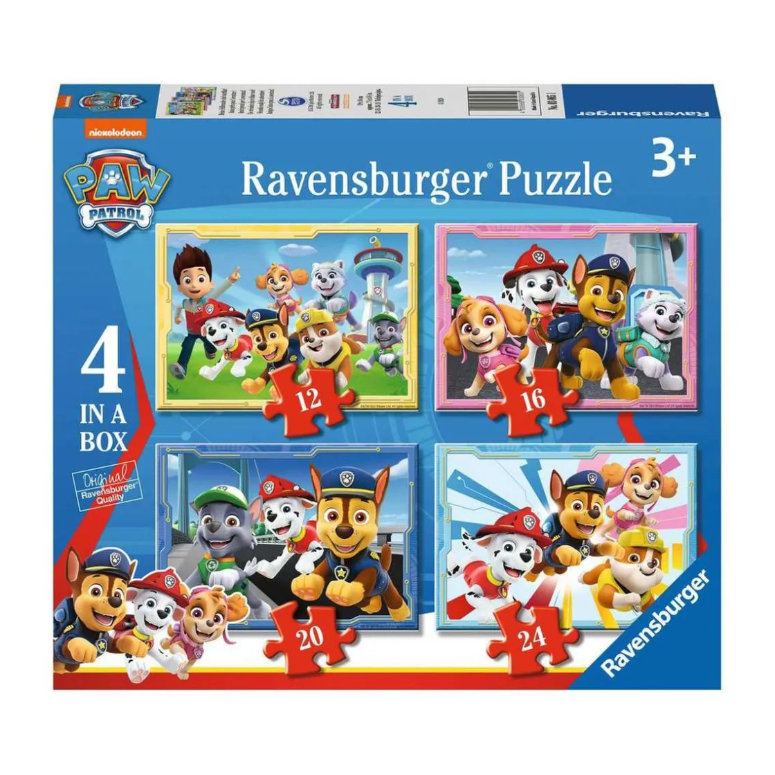 RAVENSBURGER IBÉRICA Ravensburger - Patrulla Canina - Pack 4 puzzles progresivos