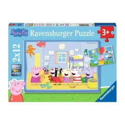 RAVENSBURGER IBÉRICA Ravensburger - Peppa Pig - Pack 2 puzzles 12 piezas