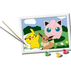 RAVENSBURGER IBÉRICA Ravensburger - Pokemon - Kit creativo para pintar por números Pokémon Classic Serie D ㅤ