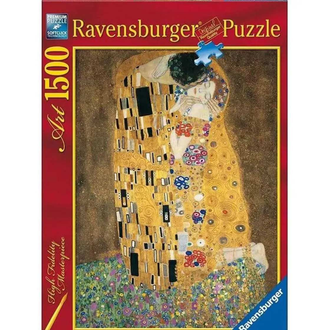 RAVENSBURGER IBÉRICA Ravensburger - Puzzle 1500 piezas: El beso de Klimt, arte y calidad ㅤ