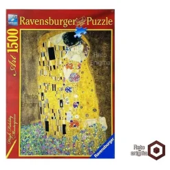 RAVENSBURGER IBÉRICA Ravensburger - Puzzle 1500 piezas: El beso de Klimt, arte y calidad ㅤ