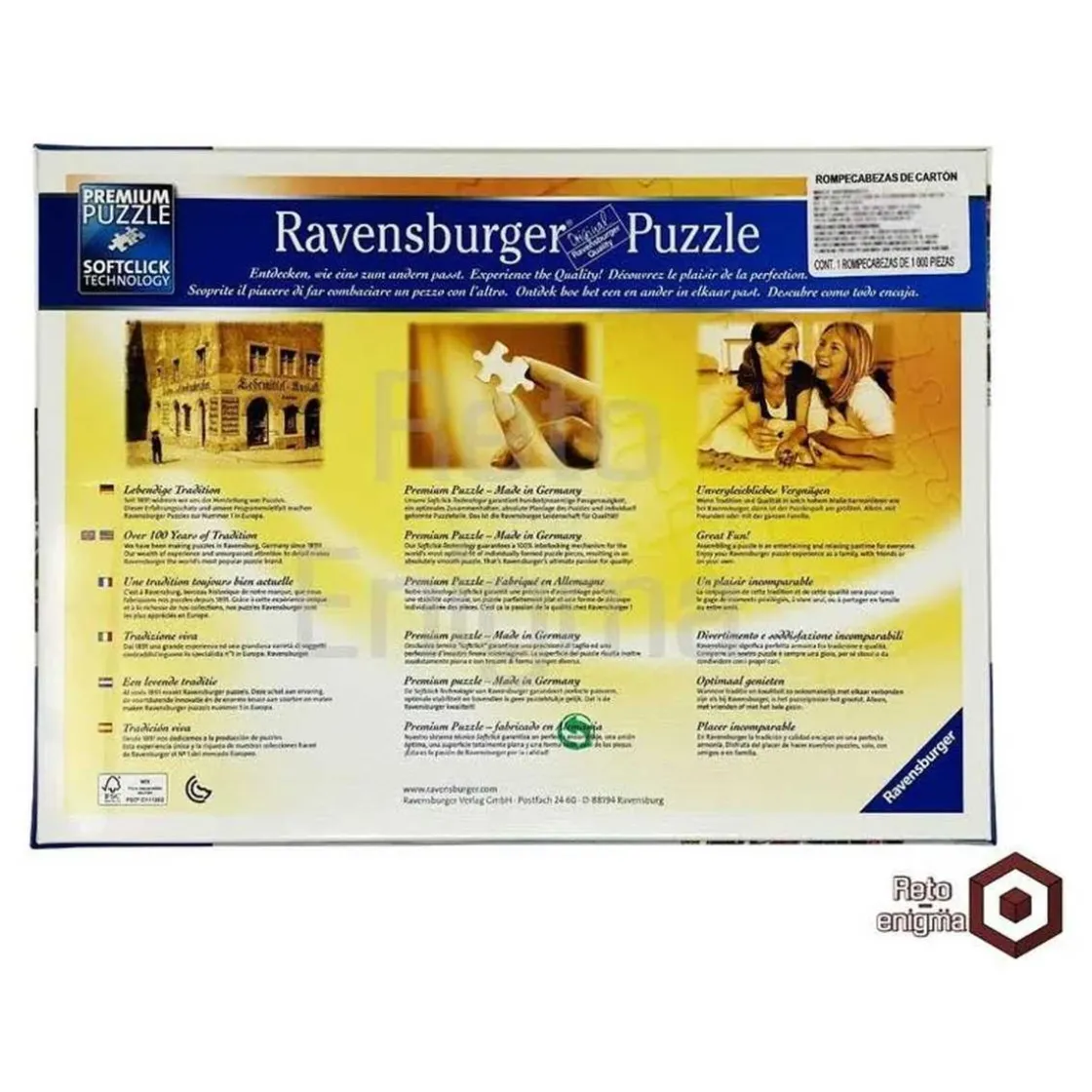 RAVENSBURGER IBÉRICA Ravensburger - Puzzle 1500 piezas: El beso de Klimt, arte y calidad ㅤ