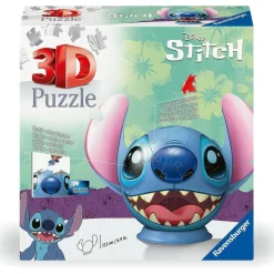 DICKIE TOYS Ravensburger - Puzzle 3D bola con orejas Stitch, 72 piezas ㅤ* Juegos Y Puzzles