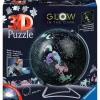 EPOCH PARA IMAGINAR S.L. Ravensburger - Puzzle 3D Globo Estrellas Glow in the dark 180 piezas ㅤ