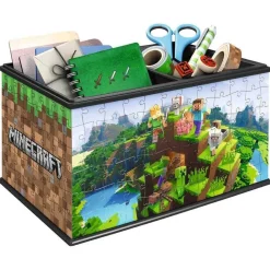 RAVENSBURGER IBÉRICA Ravensburger - Puzzle 3D Storage Box Minecraft, 216 piezas ㅤ* Juegos Y Puzzles