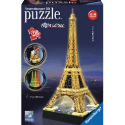 RAVENSBURGER IBÉRICA Ravensburger - Puzzle 3D Torre Eiffel Night Edition