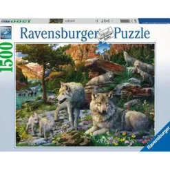 RAVENSBURGER IBÉRICA Ravensburger - Puzzle de lobos en primavera - 1500 piezas ㅤ* Juegos Y Puzzles