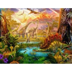 RAVENSBURGER IBÉRICA Ravensburger - Puzzle de la Tierra de los Dinosaurios 500 piezas ㅤ