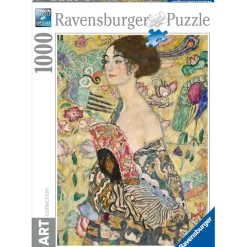 RAVENSBURGER IBÉRICA Ravensburger - Puzzle Klimt: Dama con Abanico, 1000 Piezas ㅤ* Juegos Y Puzzles