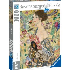 RAVENSBURGER IBÉRICA Ravensburger - Puzzle Klimt: Dama con Abanico, 1000 Piezas ㅤ* Juegos Y Puzzles