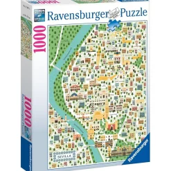 RAVENSBURGER IBÉRICA Ravensburger - Puzzle Mapa Sevilla, 1000 Piezas ㅤ* Juegos Y Puzzles