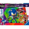 RAVENSBURGER IBÉRICA Ravensburger - Set de 3 Puzzles Sonic de 49 Piezas* Juegos Y Puzzles