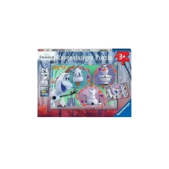 RAVENSBURGER IBÉRICA Ravensburger - Todo el mundo ama a Olaf - Puzzle 2x12 piezas Frozen 2