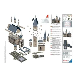 RAVENSBURGER IBÉRICA Ravensburger-Harry Potter-Puzzle 3D El Castillo de Hogwarts