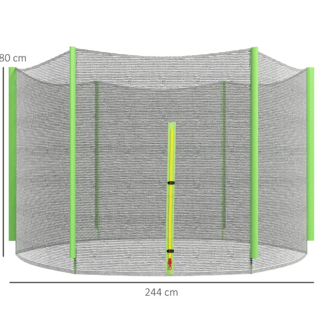 SPORTNOW Red de seguridad para trampolín Ø244 Verde