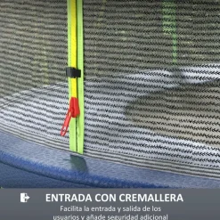 SPORTNOW Red de seguridad para trampolín Ø244 Verde