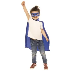 RUBIE'S - Set superhéroe capa y antifaz azul talla M