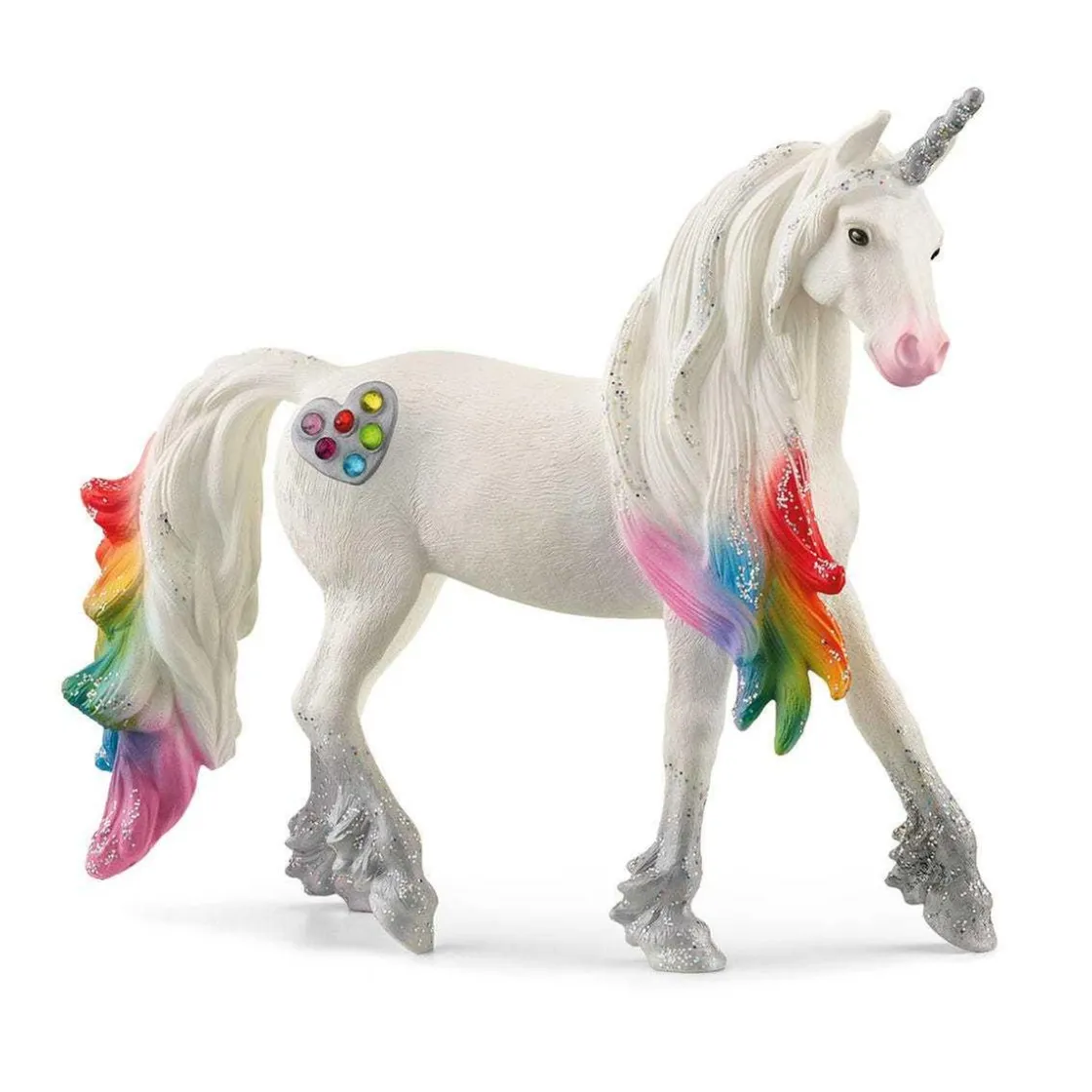 SCHLEICH - Figura de unicornio arcoíris semental Bayala ㅤ