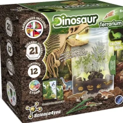 SCIENTIFIC TOYS Science4you - Kit de terrario con juguetes de dinosaurios y pegatinas jurásicas ㅤ* Steam