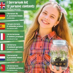 SCIENTIFIC TOYS Science4you - Kit de terrario con juguetes de dinosaurios y pegatinas jurásicas ㅤ* Steam