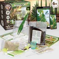 SCIENTIFIC TOYS Science4you - Kit de terrario con juguetes de dinosaurios y pegatinas jurásicas ㅤ* Steam