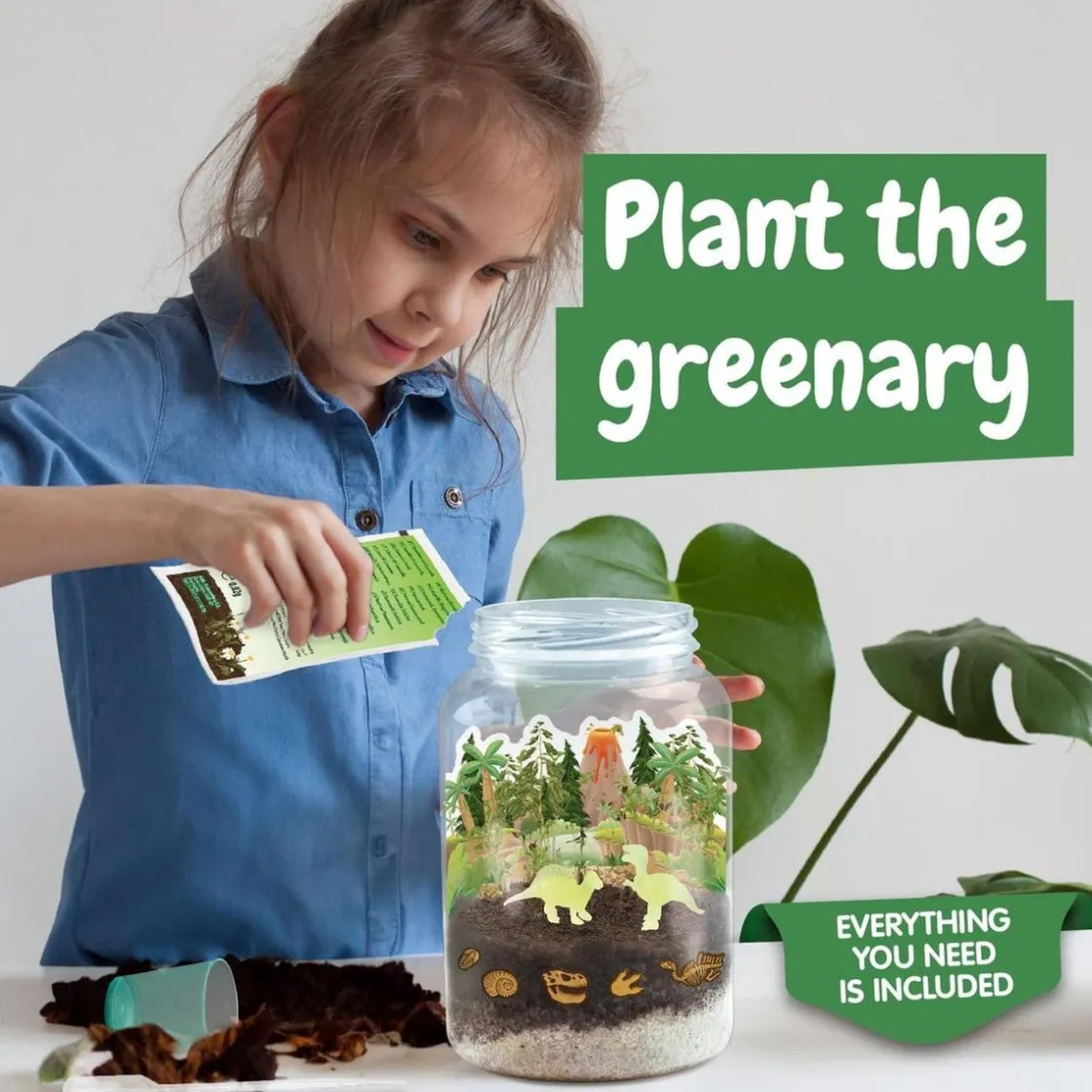 SCIENTIFIC TOYS Science4you - Kit de terrario con juguetes de dinosaurios y pegatinas jurásicas ㅤ* Steam
