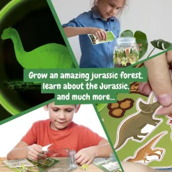 SCIENTIFIC TOYS Science4you - Kit de terrario con juguetes de dinosaurios y pegatinas jurásicas ㅤ* Steam