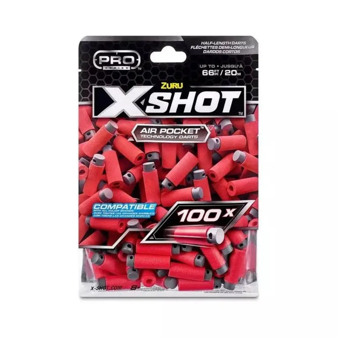 ZURU Serie Pro X-Shot - Paquete de recarga - 100 dardos cortos* Nerf Y Blasters