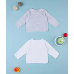 Prenatal Set 2 chaquetitas de bebé en felpa de algodón