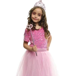 RUBIE'S Set Tiara y Varita Princesa Corazón Rosa