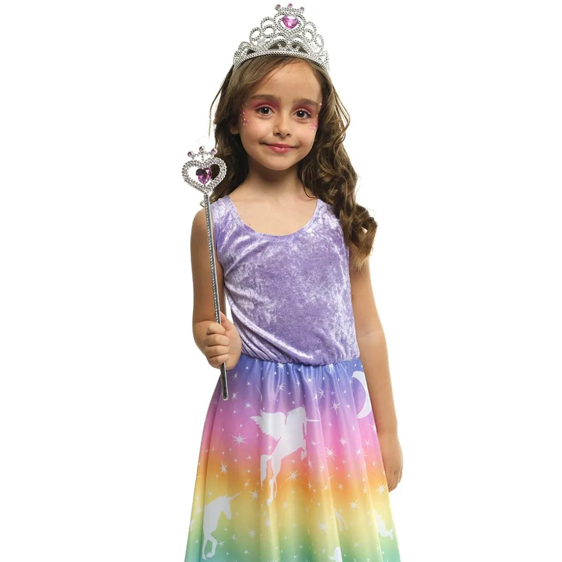 RUBIE'S Set Tiara y Varita Princesa Rosa y Plata