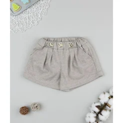 Prenatal Shorts de niña beige con corazones de strass