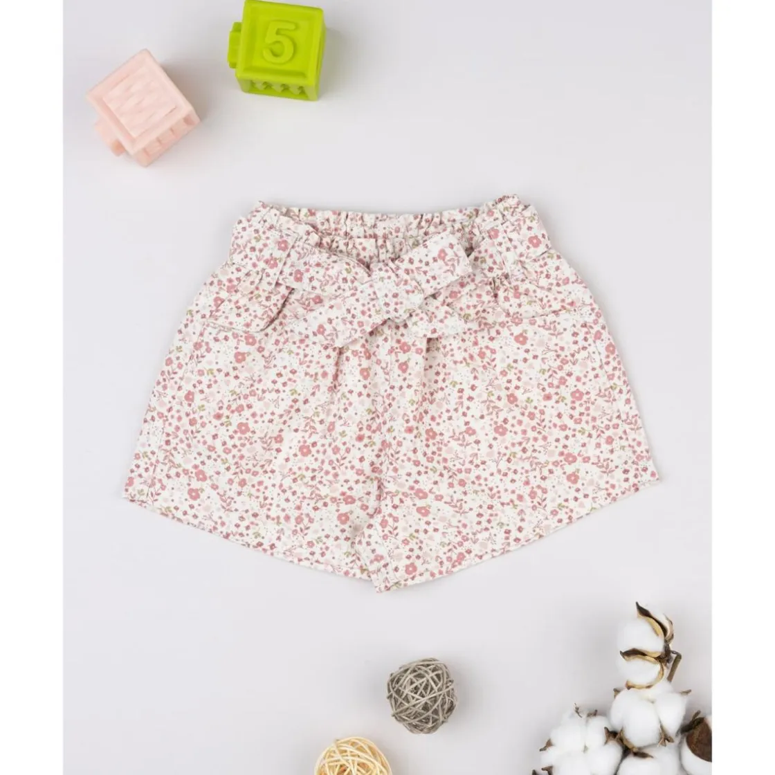 Prenatal Shorts para niña con estampado de flores rosa* Niña·Bebé Niña 3-36 Meses|Bebé Niña 3-36 Meses·Vaqueros, Pantalones Y Petos