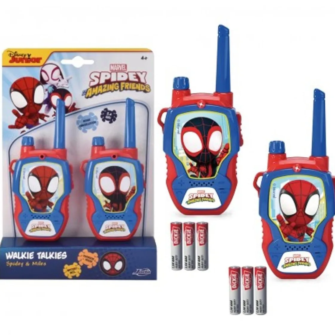 SIMBA TOYS Simba - Walkie Talkie Spidey, 2 unidades con alcance de 100m ㅤ* Coleccionables Y Mini Mundos