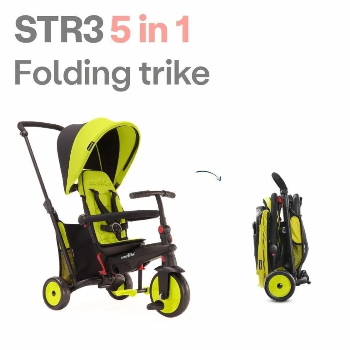 SMARTRIKE STR 3 Plus Green – Triciclo evolutivo